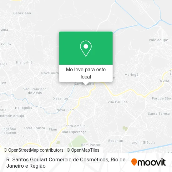 R. Santos Goulart Comercio de Cosméticos mapa