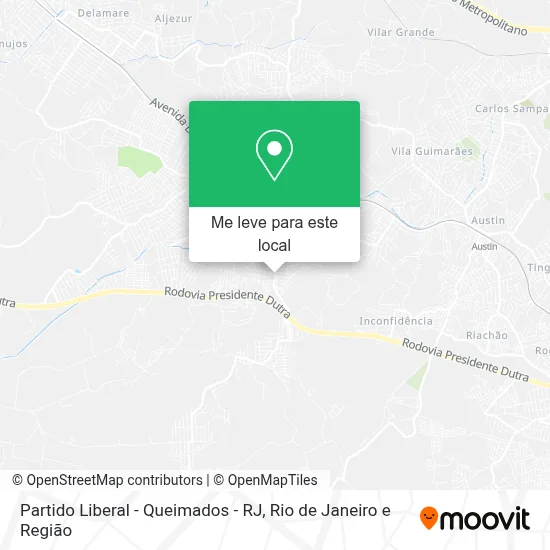 Partido Liberal - Queimados - RJ mapa