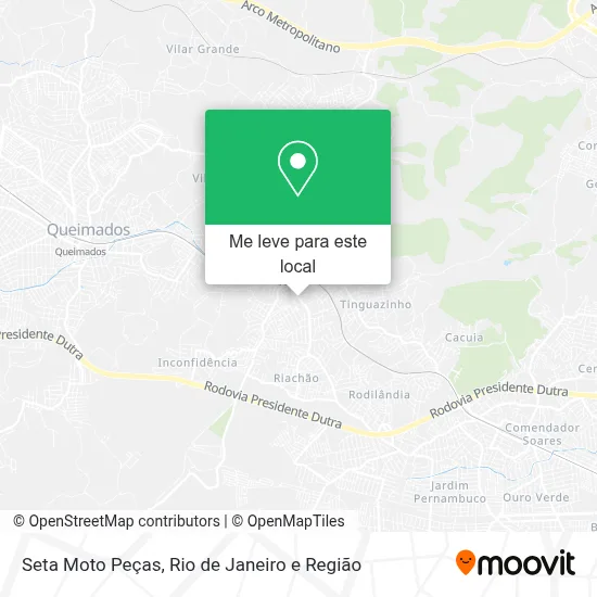 Seta Moto Peças mapa