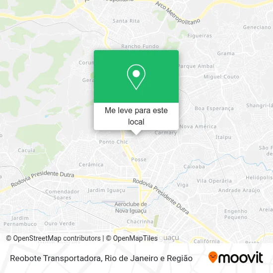 Reobote Transportadora mapa