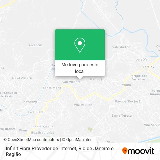 Infinit Fibra Provedor de Internet mapa