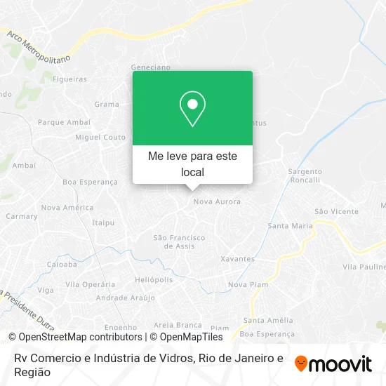 Rv Comercio e Indústria de Vidros mapa