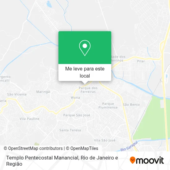 Templo Pentecostal Manancial mapa