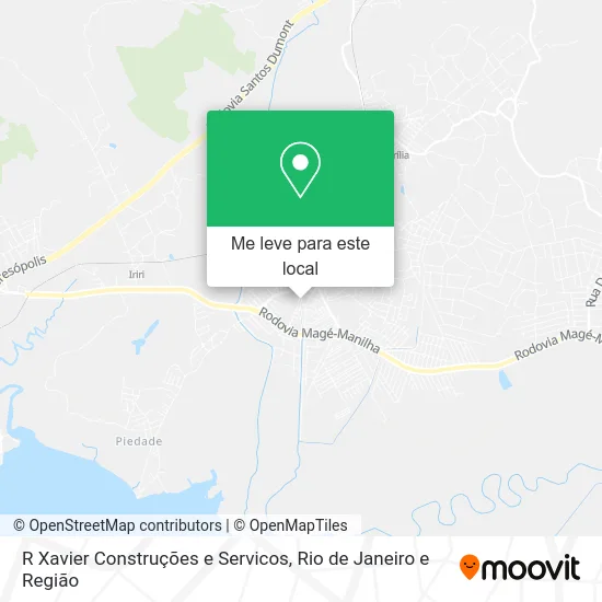R Xavier Construções e Servicos mapa