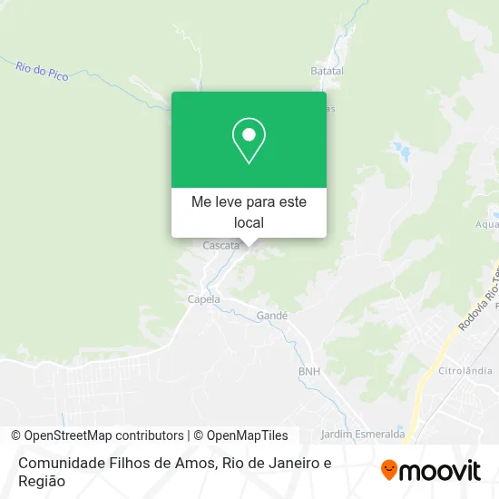 Comunidade Filhos de Amos mapa