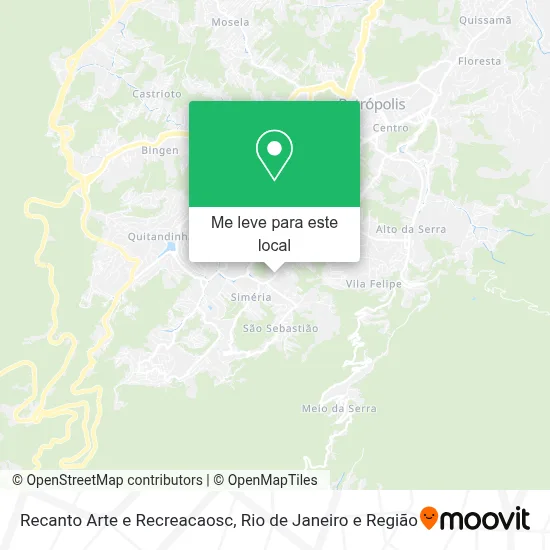 Recanto Arte e Recreacaosc mapa