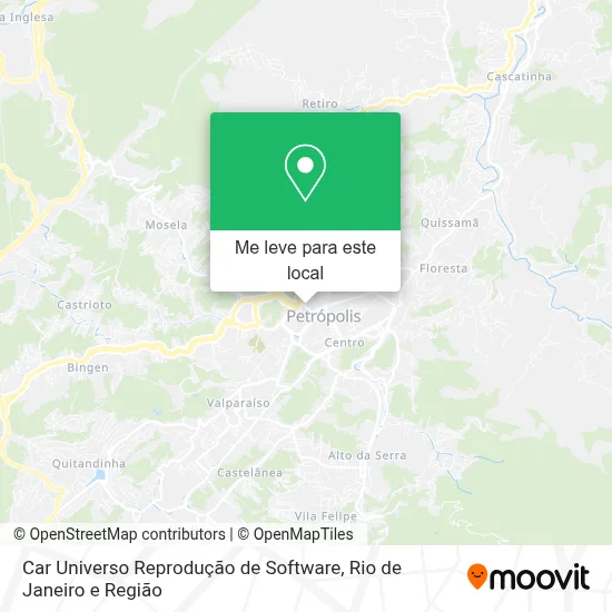 Car Universo Reprodução de Software mapa