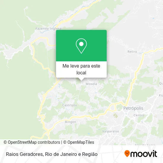 Raios Geradores mapa