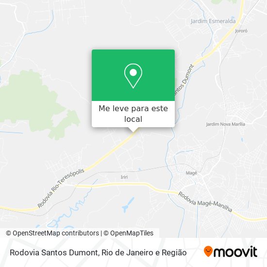 Rodovia Santos Dumont mapa