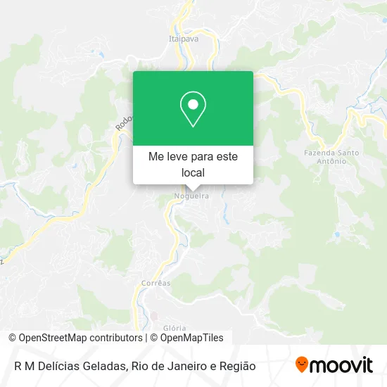 R M Delícias Geladas mapa