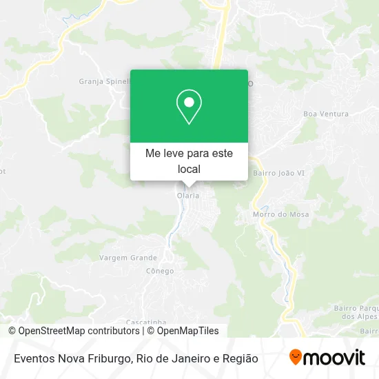Eventos Nova Friburgo mapa