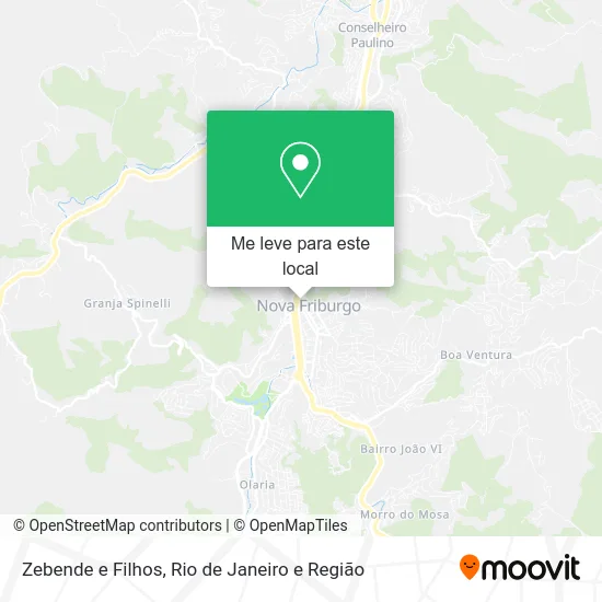 Zebende e Filhos mapa