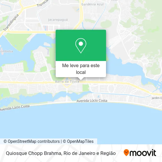 Quiosque Chopp Brahma mapa