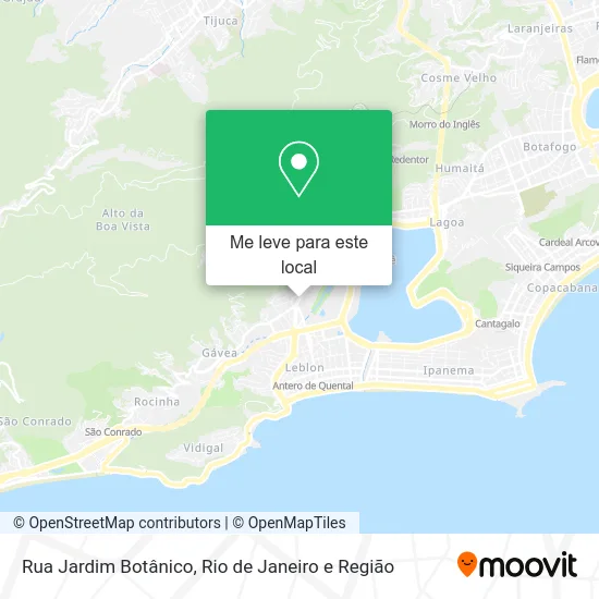 Rua Jardim Botânico mapa