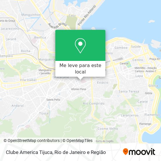 Clube America Tijuca mapa