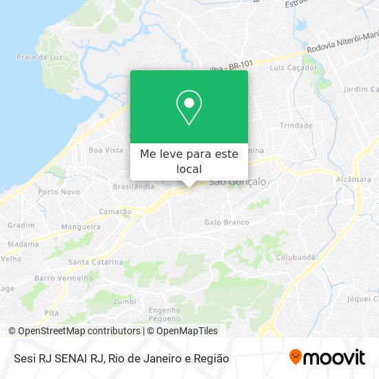 Sesi RJ SENAI RJ mapa