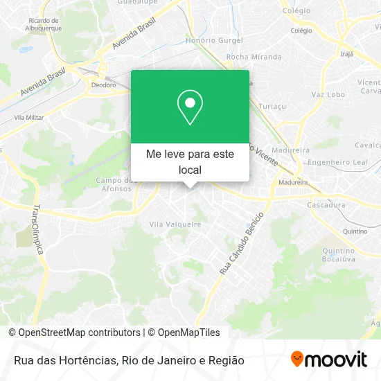 Rua das Hortências mapa