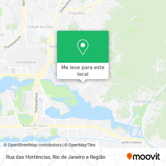 Rua das Hortências mapa