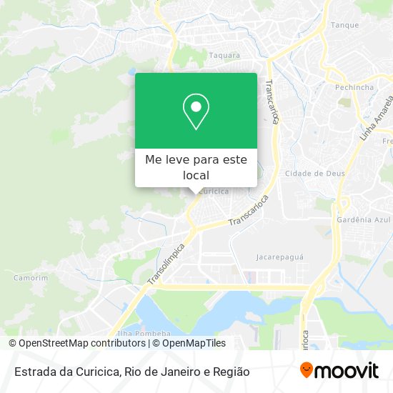 Estrada da Curicica mapa
