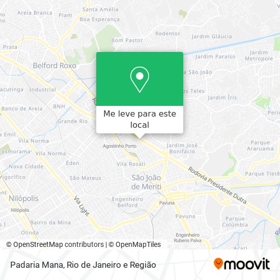 Padaria Mana mapa