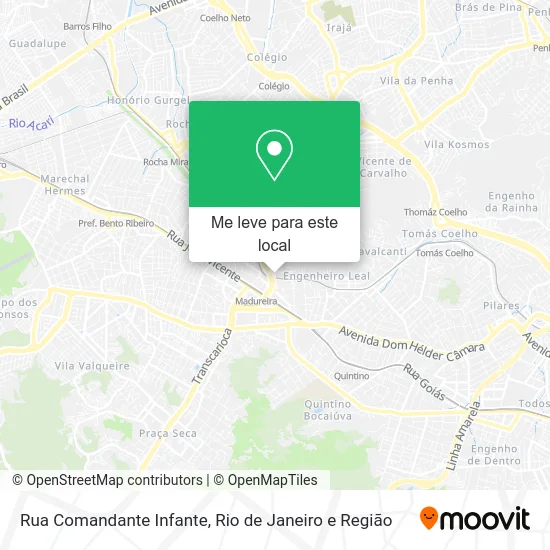 Rua Comandante Infante mapa