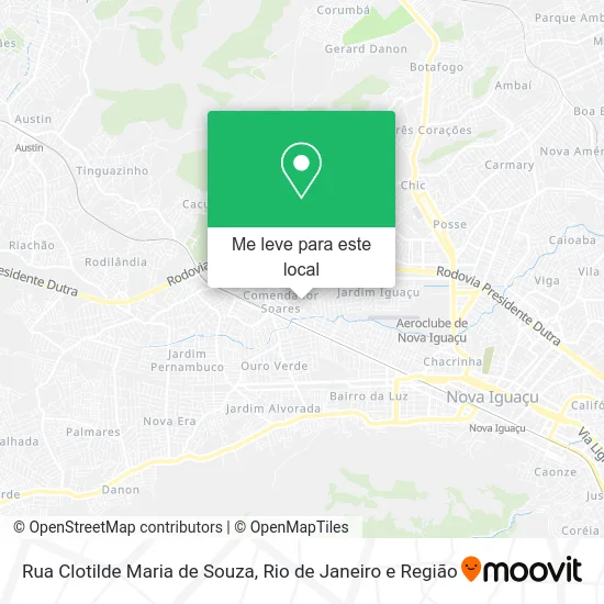 Rua Clotilde Maria de Souza mapa