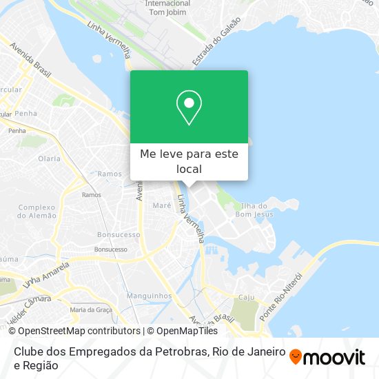 Clube dos Empregados da Petrobras mapa