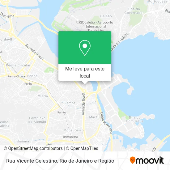 Rua Vicente Celestino mapa