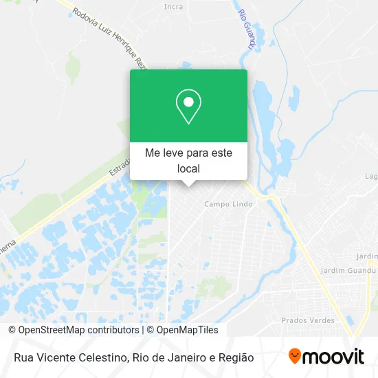Rua Vicente Celestino mapa