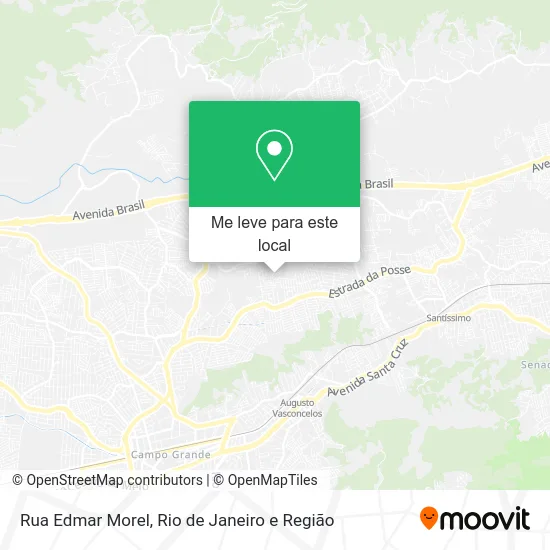 Rua Edmar Morel mapa