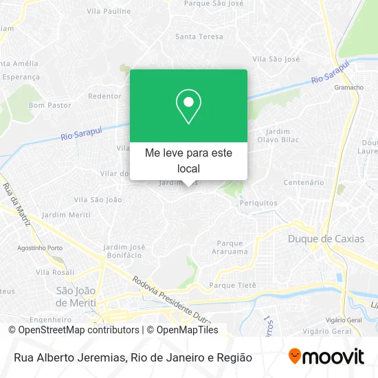 Rua Alberto Jeremias mapa