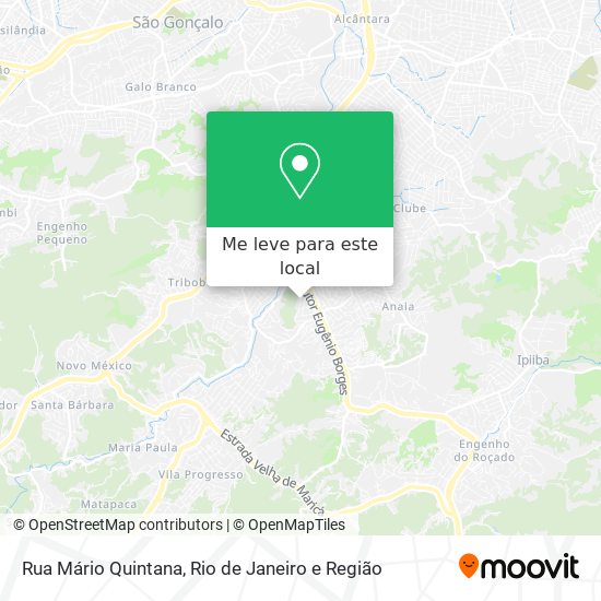 Rua Mário Quintana mapa