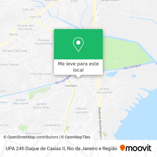 UPA 24h Duque de Caxias II mapa