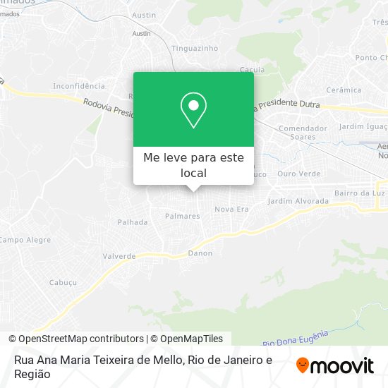 Rua Ana Maria Teixeira de Mello mapa