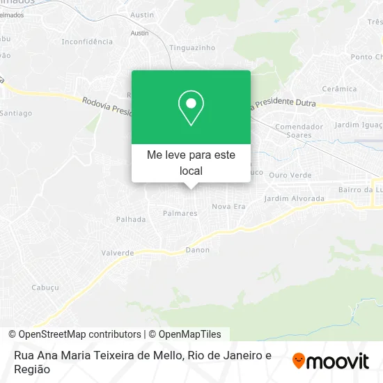 Rua Ana Maria Teixeira de Mello mapa