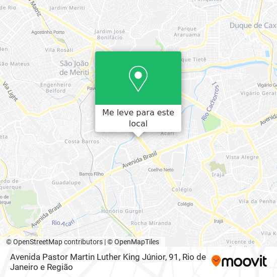 Avenida Pastor Martin Luther King Júnior, 91 mapa