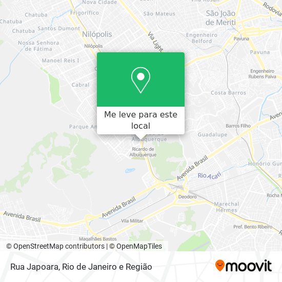 Rua Japoara mapa