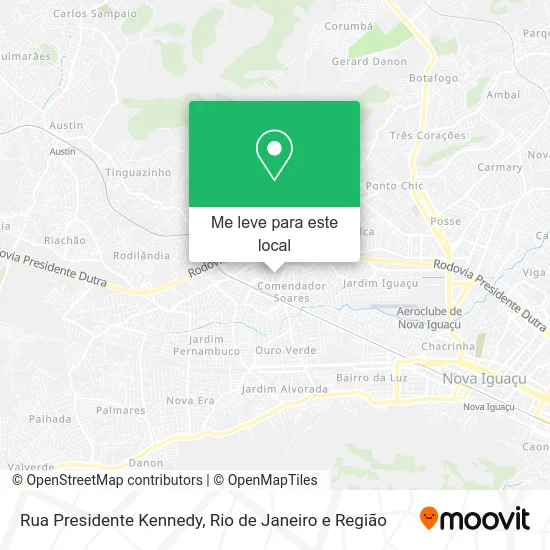 Rua Presidente Kennedy mapa