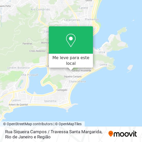 Rua Siqueira Campos / Travessa Santa Margarida mapa