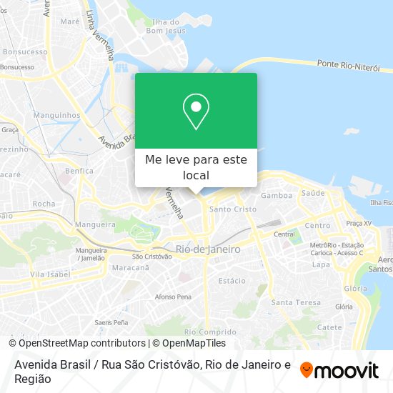 Avenida Brasil / Rua São Cristóvão mapa