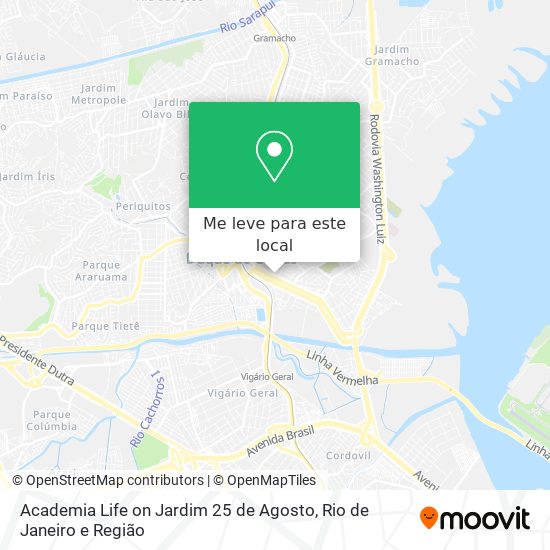 Academia Life on Jardim 25 de Agosto mapa