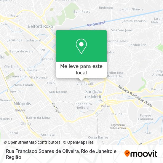 Rua Francisco Soares de Oliveira mapa