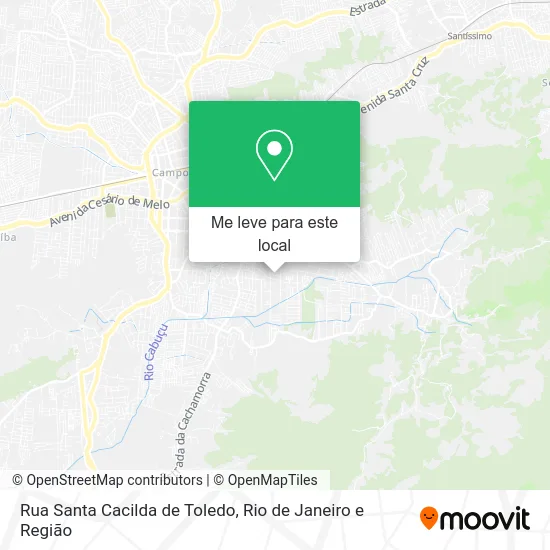 Rua Santa Cacilda de Toledo mapa