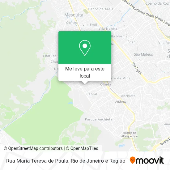 Rua Maria Teresa de Paula mapa