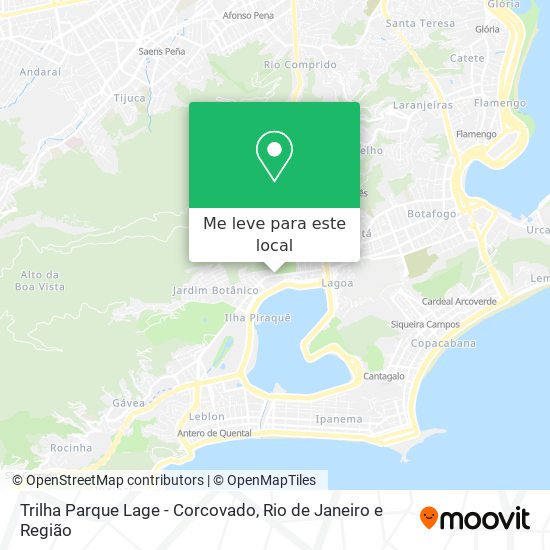 Trilha Parque Lage - Corcovado mapa