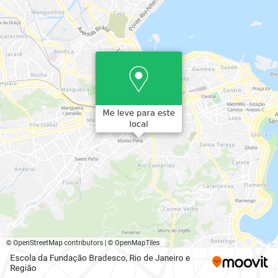 Escola da Fundação Bradesco mapa