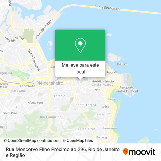 Rua Moncorvo Filho Próximo ao 296 mapa
