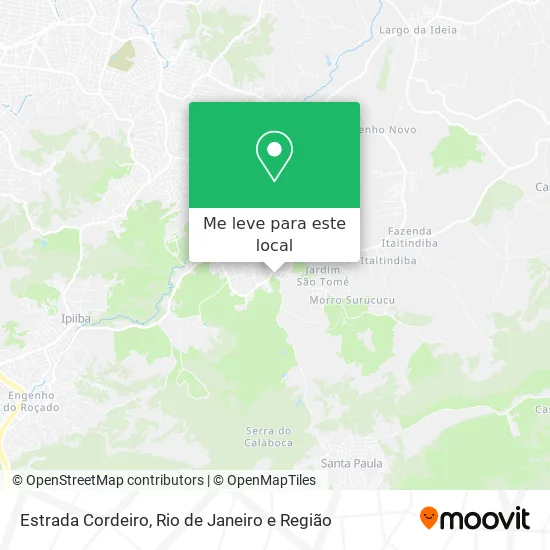 Estrada Cordeiro mapa