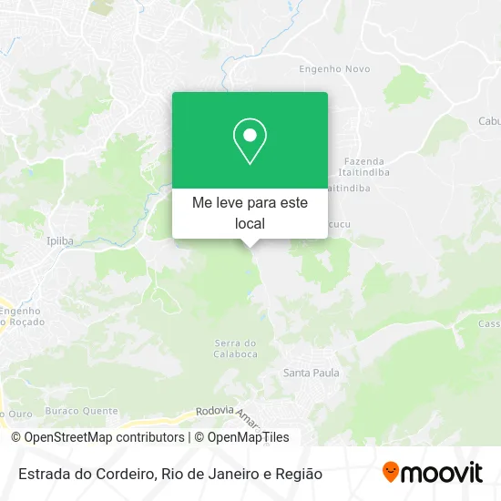 Estrada do Cordeiro mapa