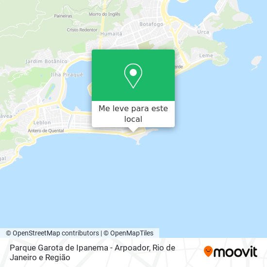 Parque Garota de Ipanema - Arpoador mapa